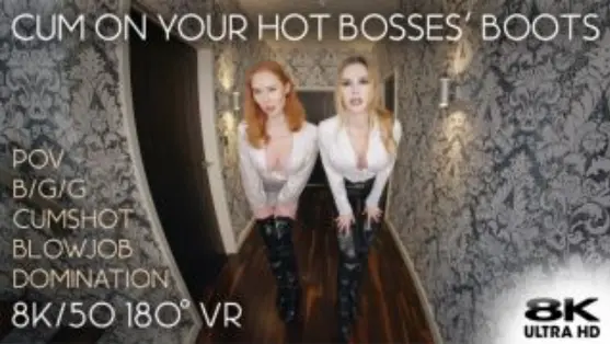 MILF Bosses Give Employee Bootjob n Blowjob - Roxy Cox & Lenina Crowne 