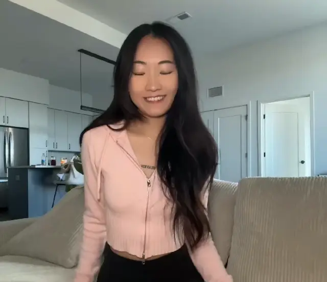 Striptease and masturbating